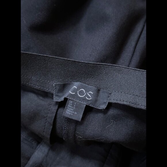 COS Pants 6 / S Womens Black Skinny Flat Front Stretch Elastic Waist - Picture 7 of 10